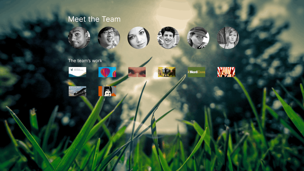 through the grass website background